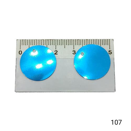 Plastik Pul Kod 10 20 mm Küçük Delikli  Renk Kodu 107 Metalik İndigo Mavi