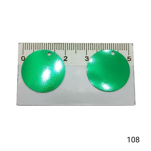 Plastik Pul Kod 10 20 mm Küçük Delikli  Renk Kodu 108 Metalik Hürrem Yeşili