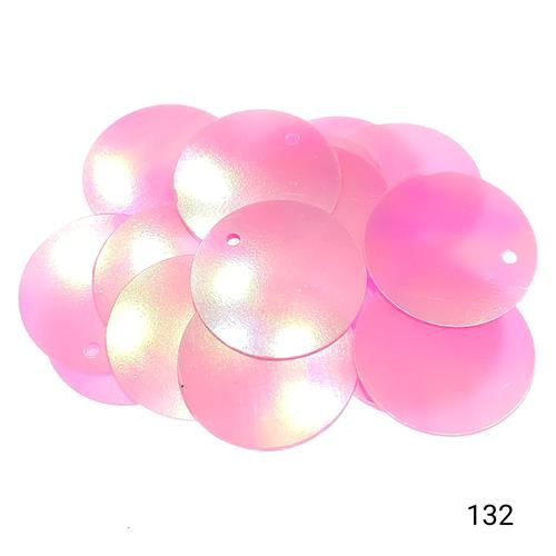 Plastik Pul Kod 10 20 mm Küçük Delikli  Renk Kodu 132 Janjanlı Şeker Pembe