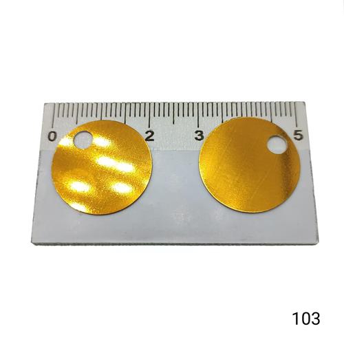 Plastik Pul Kod 10C 20 mm Çanta Pulu  Renk Kodu 103 Metalik Koyu Altın Sarısı
