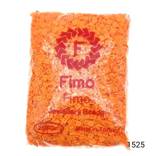 Fimo 4 mm Kare  Renk 1525 Fosforlu Turuncu