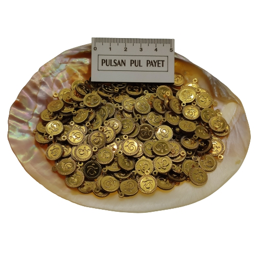Pleksi Pul Model 222 12x14 mm Renk 101 Metalik Altın