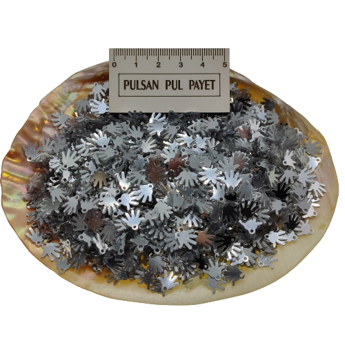 Pleksi Pul Model 242 8x9 mm Renk 100 Metalik Gümüş