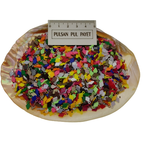 Pleksi Pul Model 243 4x8 mm Renk 503 Janjanlı Karışık