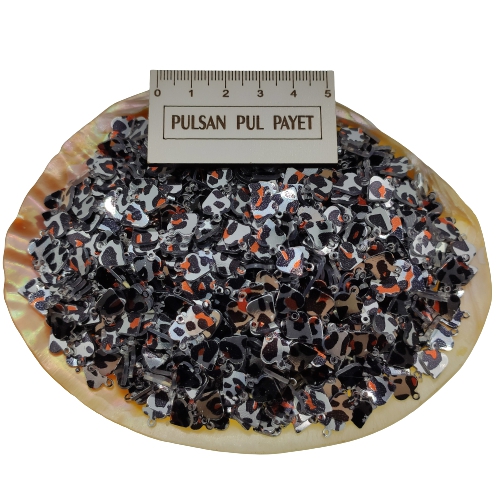 Pleksi Pul Model 309 8x10 mm Renk 368 Leopar Gümüş