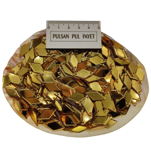 Pleksi Pul Model 33 10x20 mm Renk 101 Metalik Altın