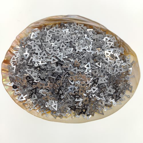 Pleksi Pul Model 355 7x13 mm Renk 100 Metalik Gümüş