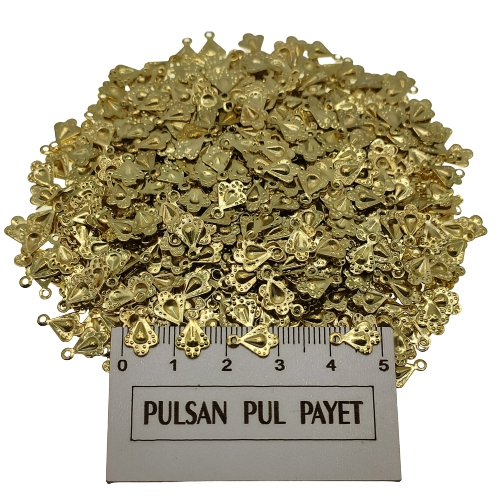 Metal Pirinç Pul Model 229 7x10 mm Altın