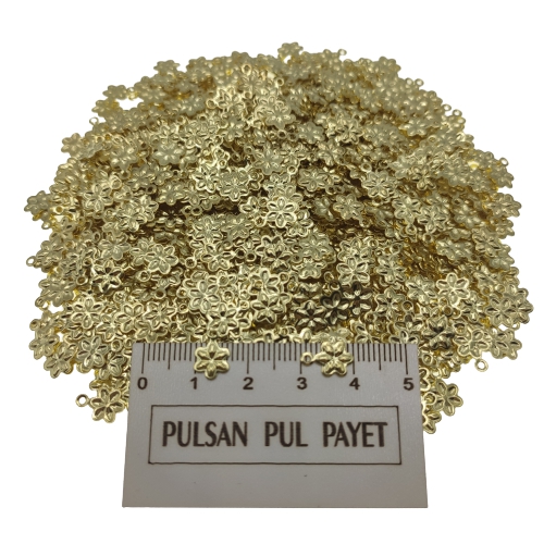 Metal Pirinç Pul Model 256 7x10 mm Altın